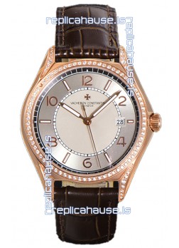Vacheron Constantin Fiftysix Edition 904L Steel Rose Gold  1:1 Mriror Replica Creme Dial