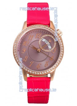 Vacheron Constantin Egerie Muse Rose Gold Casing in Brown Dial Swiss Replica