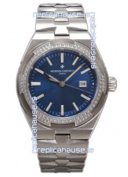Vacheron Constantin Overseas Steel Casing Blue Dial 35MM Swiss Replica Watch 