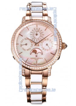 Vacheron Constantin Traditionelle Perpetual Calendar Ultra-Thin Rose Gold Swiss Replica 