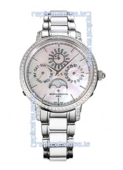 Vacheron Constantin Traditionelle Perpetual Calendar Ultra-Thin Steel Swiss Replica