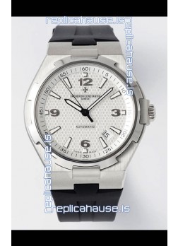 Vacheron Constantin Overseas 1:1 Mirror Swiss Replica Watch in White Dial - Rubber Strap