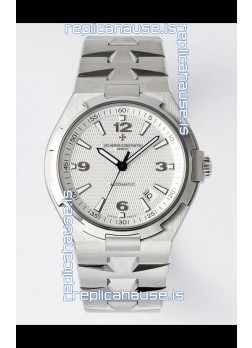 Vacheron Constantin Overseas 1:1 Mirror Swiss Replica Watch in White Dial - Steel Strap