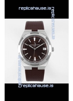 Vacheron Constantin Overseas 1:1 Mirror Swiss Replica Watch in Brown Dial - Rubber Strap