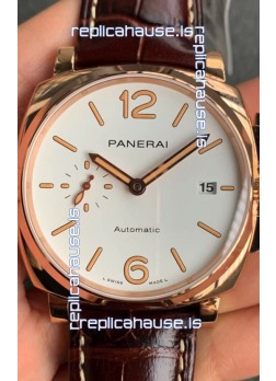 Panerai Luminor DUE PAM1042 Edition 1:1 Mirror Swiss Replica Watch in Rose Gold Casing 42MM