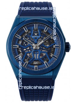 Zenith Defy Classic Skeleton 41MM Blue Ceramic Men's Swiss Replica Watch