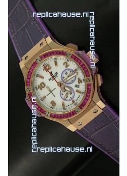 Hublot Big Bang All Black Edition Japanese Quartz Watch in Pink Gold