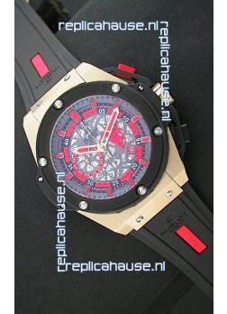 Hublot Big Bang King Power Manchester United Japanese Replica Rose Gold Watch