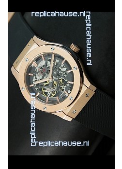 Hublot Classic Fusion Japanese Replica Watch in Pink Gold Casing
