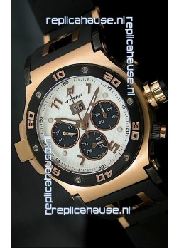 Hysek Abyss Explorer Steel Swiss Watch in Pink Gold Case