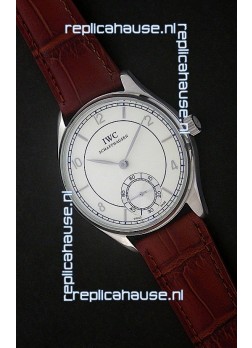 IWC Portuguese FA Jones Japanese Replica Watch in White Dial