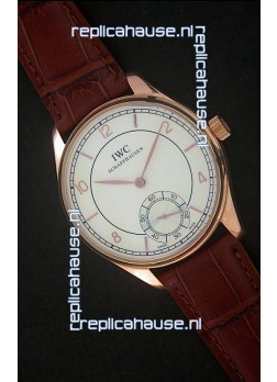 IWC Portuguese FA Jones Japanese Replica Watch in Rose Gold Casing
