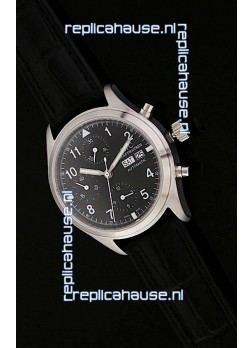 IWC Der Flieger Chronograph Swiss Replica Watch in Black