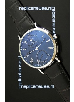 IWC Vintage Portifino MoonPhase Japanese Replica Watch in Black Dial