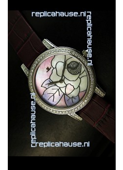 Jaeger LeCoultre Japanese Quartz Movement Ladies Watch - Brown Strap