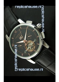 Mont Blanc Flying Tourbillon Japanese Replica Watch in Black Dial
