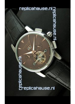 Mont Blanc Flying Tourbillon Japanese Replica Watch in Brown Dial