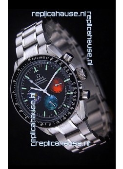Omega Special Moon Sun Speedmaster Watch in Black Dial
