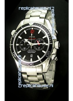 Omega Seamaster Chronometer Japanese Replica Watch in Black Dial