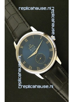 Omega DeVelie Co-Axial Chronometer Japanese Steel Watch in Dark Blue Dial