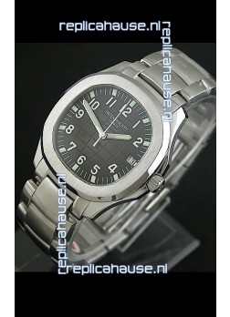 Patek Phillipe Nautilis Swiss Replica Watch in Black Dial