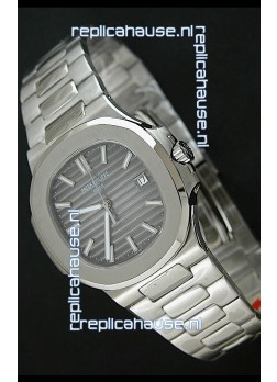 Patek Phillipe Nautilis Swiss Replica Watch in Grey Textured Dial