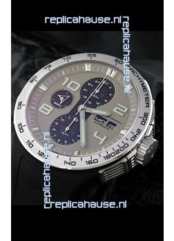 Porsche Design Flat Six P'6340 Swiss Chronograph Watch in Grey Dial