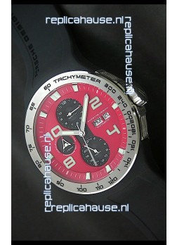 Porsche Design Flat Six P'8340 Swiss Chronograph Watch in Red Dial