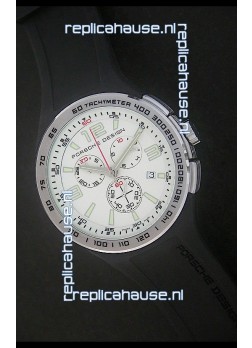 Porsche Design Flat Six P'6320 Japanese Watch in White Dial
