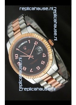 Rolex Oyster Perpetual Day Date II Japanese Replica Watch in Black Dial