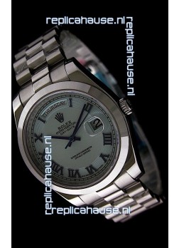 Rolex Oyster Perpetual Day Date II Japanese Replica Watch in Light Blue Dial