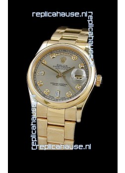 Rolex Day Date Japanese Full Gold Diamond Replica Watch