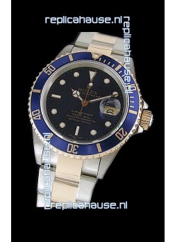 Rolex Submariner Swiss Watch in Blue Bezel Two Tone Case