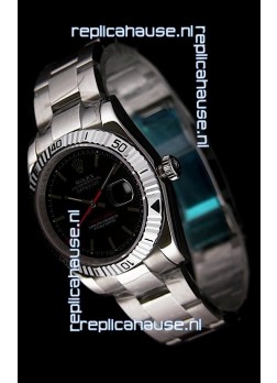 Rolex Datejust Turn O Graph Replica Watch in Black Dial