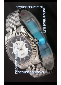 Rolex Datejust Oyster Perpetual Superlative ChronoMeter Replica Watch in Black & White Dial