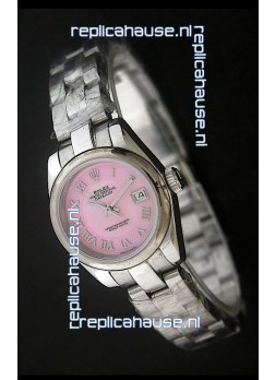 Rolex Datejust Oyster Perpetual Superlative ChronoMeter Japanese Watch in Pink Dial