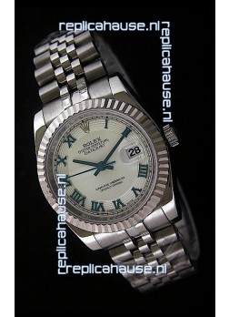 Rolex Datejust Mens Japanese Replica Watch in White Dial