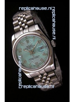 Rolex Datejust Mens Japanese Replica Watch in Light Blue Dial