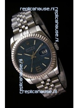 Rolex Datejust Mens Japanese Replica Watch in Blue Dial