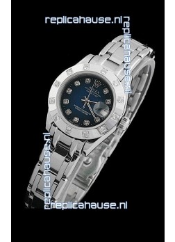 Rolex Datejust Ladies Japanese Replica Ladies Watch in Dark Blue Dial