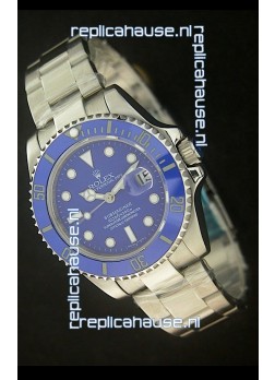 Rolex Submariner Swiss Replica Watch in Blue Ceramic Bezel