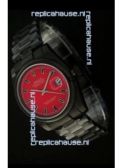 Rolex Datejust Japanese Replica PVD Watch in Red Dial