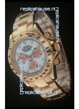 Rolex Daytona Japanese Replica Gold Watch in Rose Gold Subdials