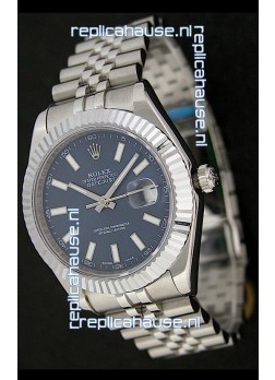 Rolex DateJust Japanese Replica Watch in Blue Dial