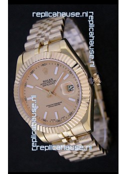 Rolex Datejust Japanese Replica Rose Gold Watch 