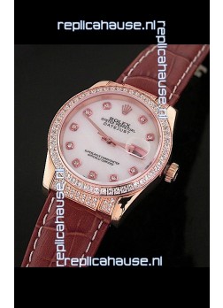 Rolex DateJust Japanese Mens Replica Watch in Mop White Dial