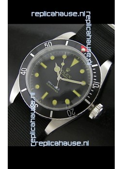 Rolex Submariner Swiss Replica Watch in Domed Crystal Nylon Strap