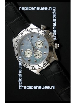 Rolex Daytona Japanese Replica Steel Watch in Light Blue Dial