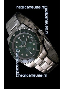Rolex Submariner Swiss Gold Watch in Green Dial with Green Ceramic Bezel