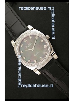 Rolex Cellini Japanese Replica Watch in Mother of Pearl Green Dial